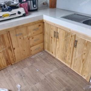kitchen set bawah# permiter dari kayu jati belanda