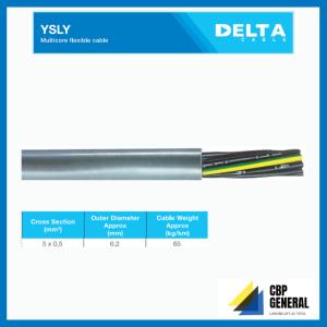 Kabel YSLY-JZ 5 X 0.5 mm / Kabel Control / YSLY 5 X 0.5 DELTA