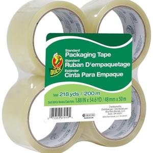 Duck Brand Standard Packaging Tape Refill 4 Rolls 1.88 Inch X 55 Yard