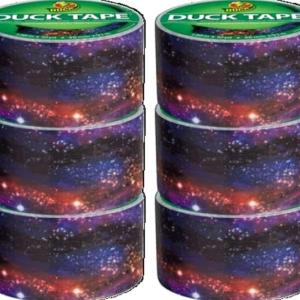 Best Duck Brand 283039C Duck Printed Duct Tape 6Roll Galaxy