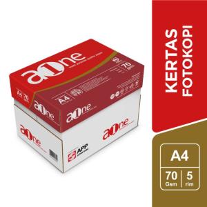 AONE Kertas HVS 70 GSM A4 - 1 Boks = 5 Rim