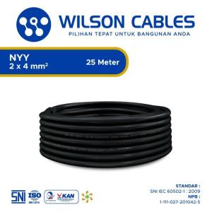 Wilson Cables - NYY 2x4 mm² 25 Meter - Kabel Tembaga Kawat