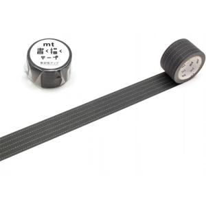 MT KakuKaku Black with Lines Washi Tape - Roll
