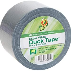 Duck Brand Extra Wide Duct Tape Silver 2.83 Inches X 90 Feet 1 Roll