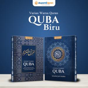 Alquran Tilawah Waqaf Ibtida Quba Tanpa PO Bisa Custom Nama A5 Tajwid Syaamil Quran - Navy Cust