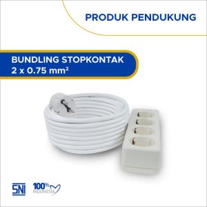 Paket Sekontak Sehati - Uticon (Kabel 10 Meter + Stop Kontak) - 2x0.75 10 Meter