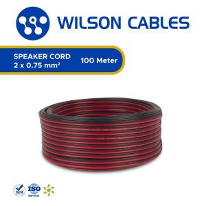 Kabel Audio 2x0.75 mm2 (2x30/0.18) 100 Meter - Wilson Cables - Red - Black